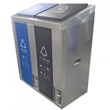 戶(hù)外腳踏式兩連體不銹鋼分類(lèi)垃圾桶